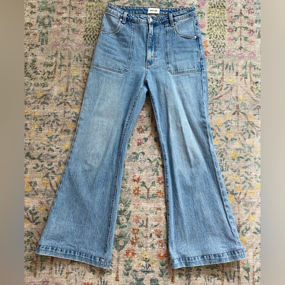 Rollas East Coast High Rise Flares Size 31 (fits like a 29/30)